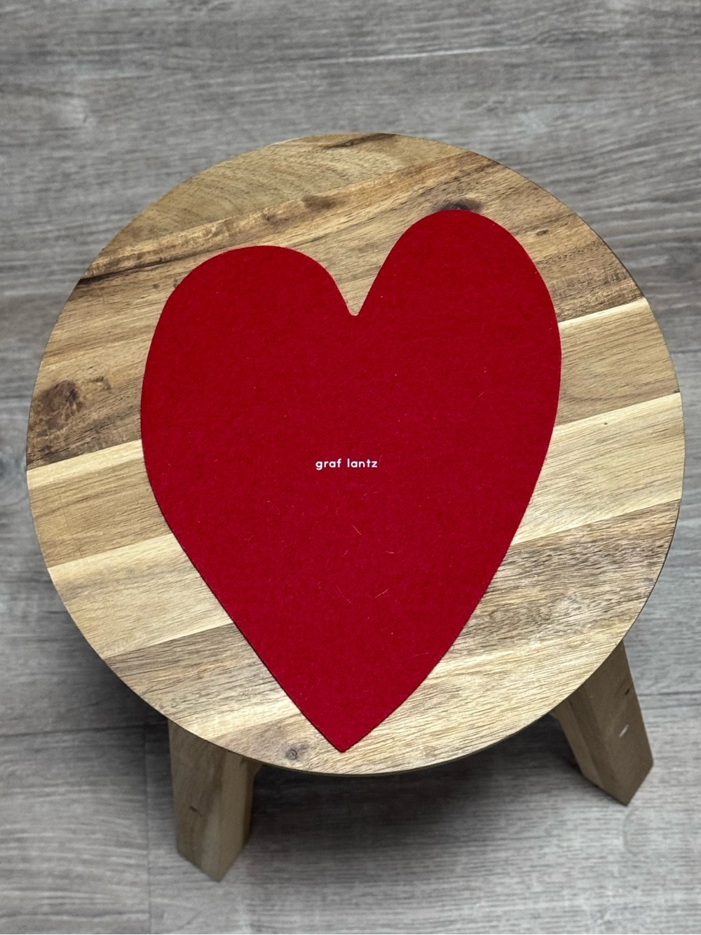 NWT Graf Lantz 10” Merino Wool Heart Trivet in Red - Picture 10 of 11
